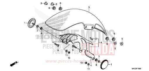 FRONT FENDER CMX500AK de 2019